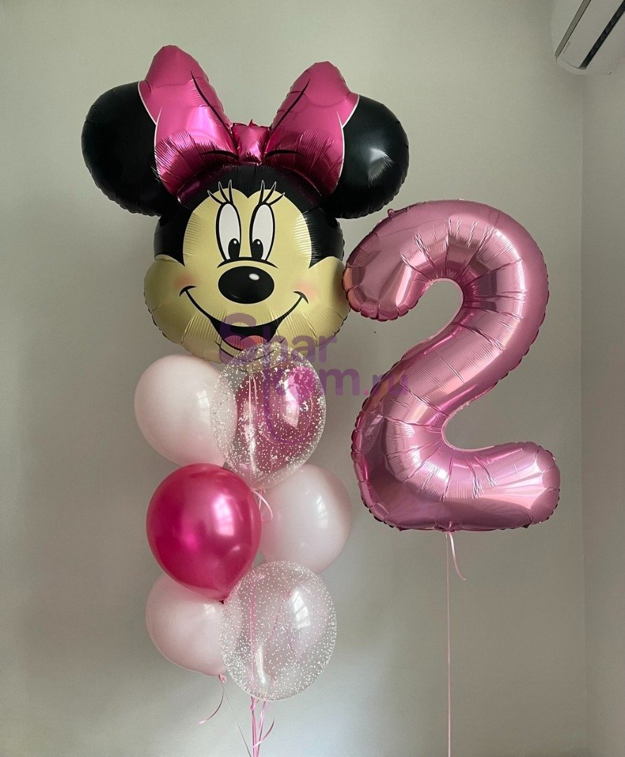 Композиция из шаров "Нежная Мики"