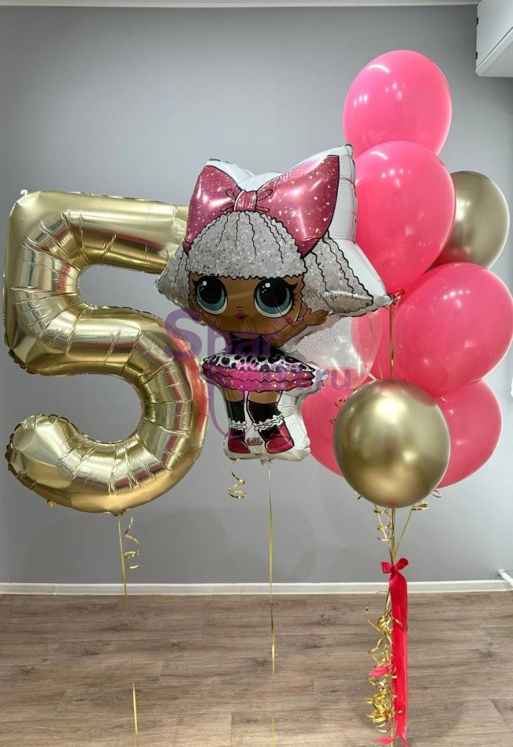 Композиция из шаров "Куколка ЛОЛ"