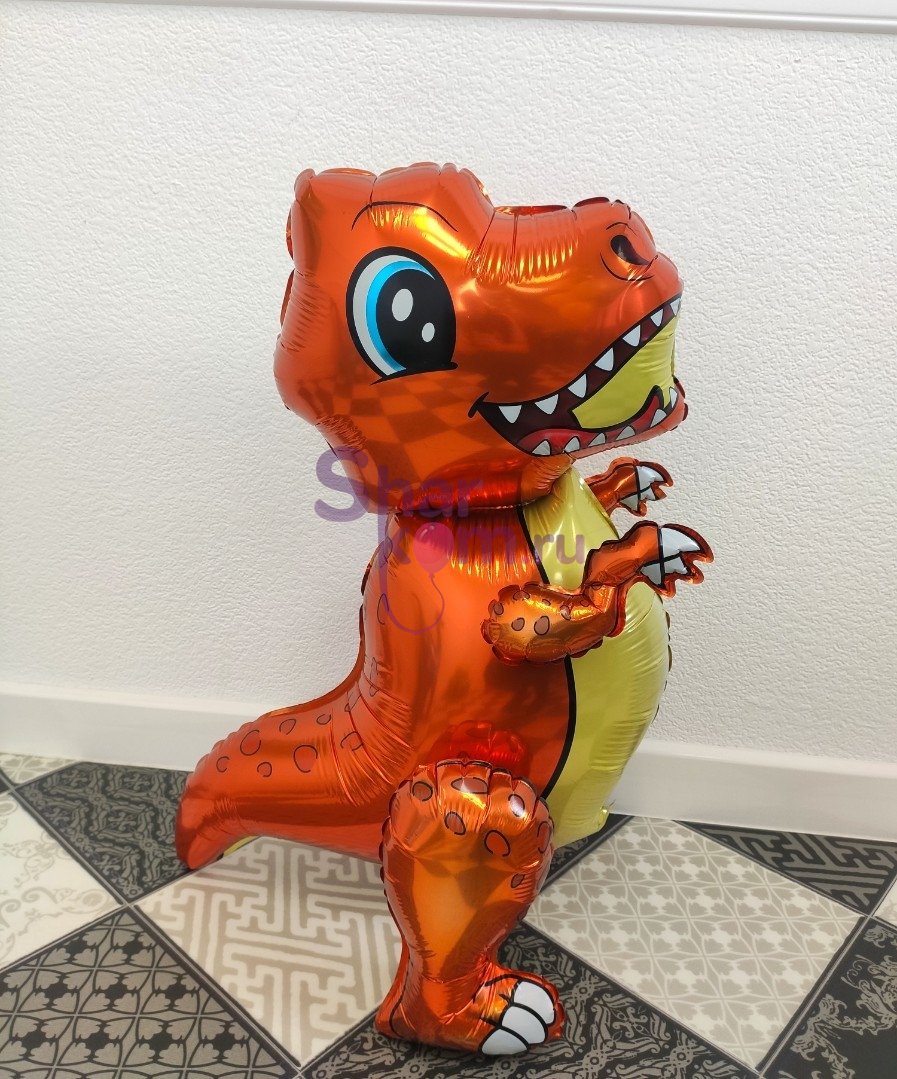 Ходячая фигура "Маленький динозавр" оранжевый 76 см