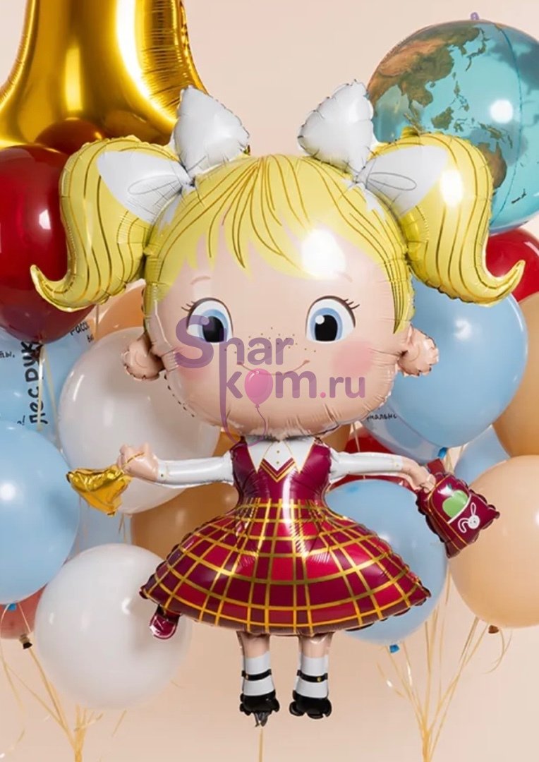Фольгированный шар "Первоклассница"