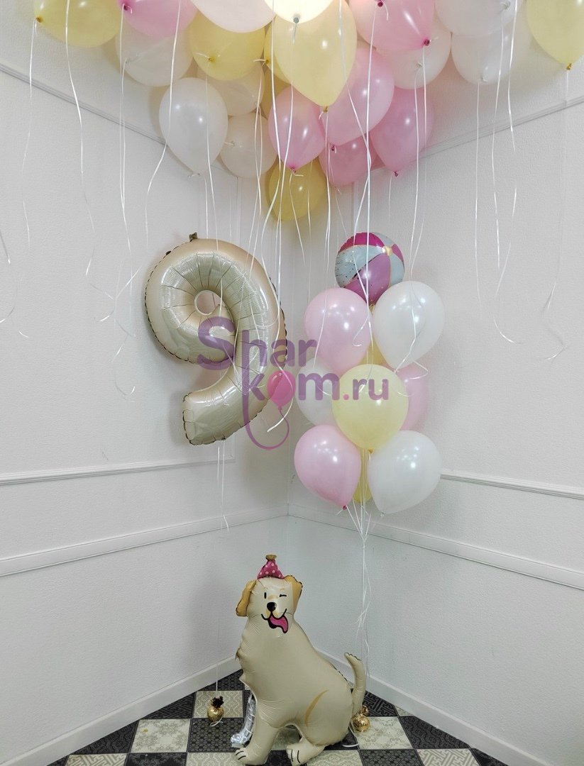 Композиция из шаров "Милая собачка"