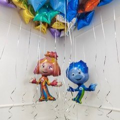 Композиция из шаров "Фиксики со звездами"