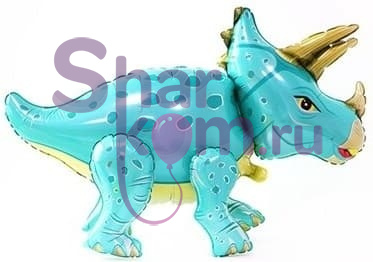 Ходячая фигура "Динозавр Трицератопс" бирюзовый 91 см