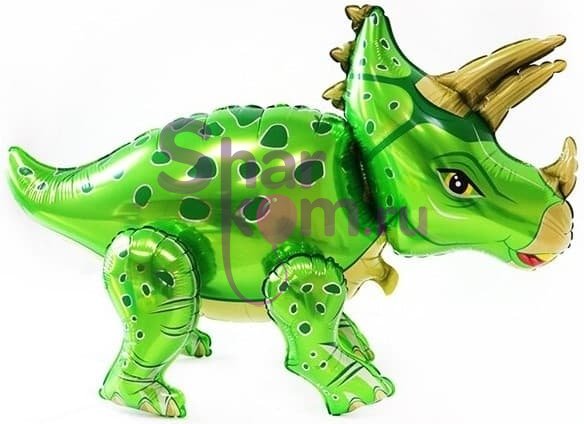 Ходячая фигура "Динозавр Трицератопс" зеленый 91 см