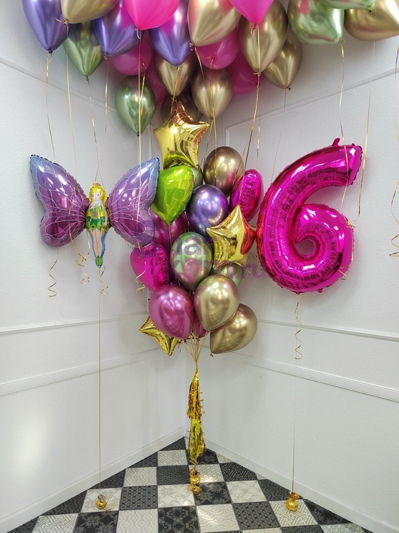 Композиция из шаров "Шикарный сет с феей"