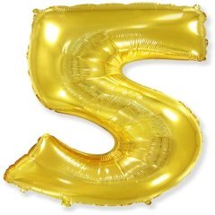 "Цифра 5" золотая