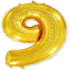 "Цифра 9" золотая