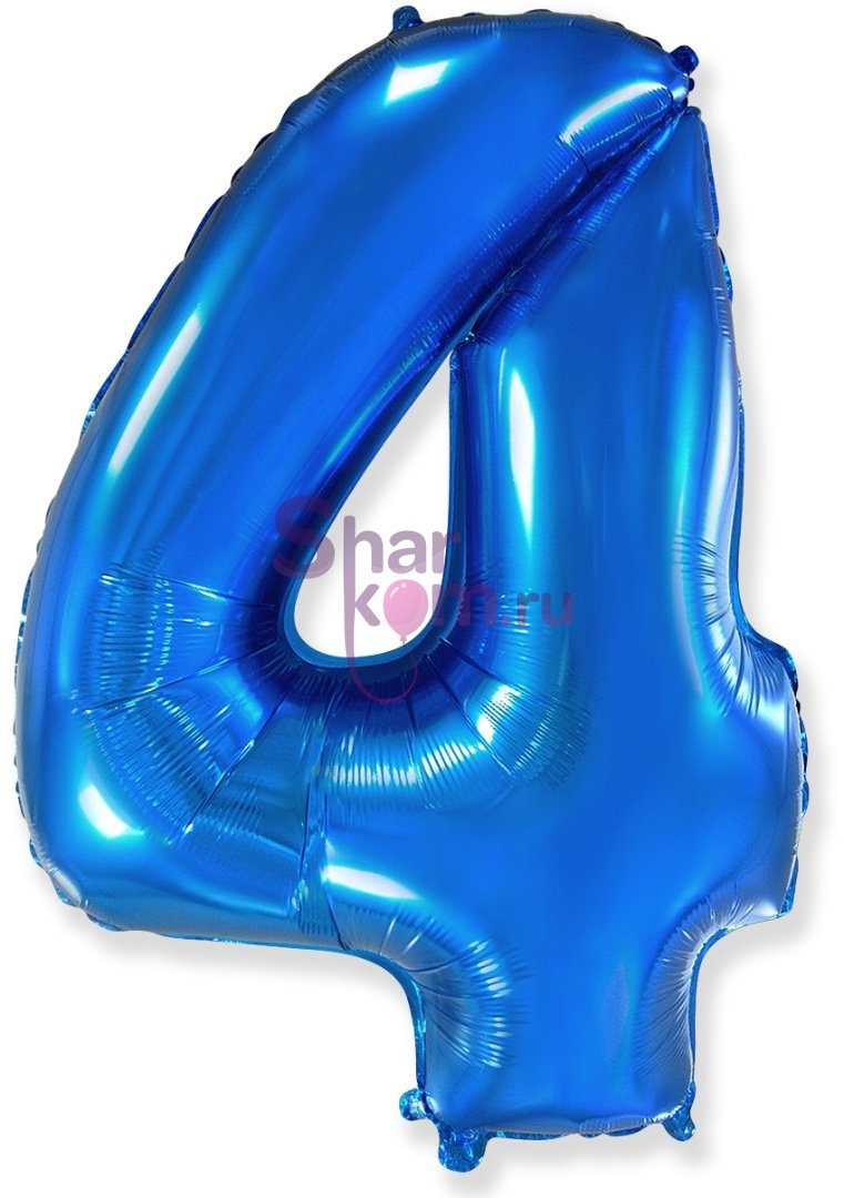 "Цифра 4" синяя
