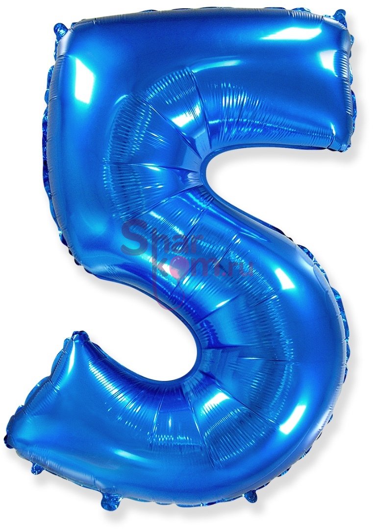 "Цифра 5" синяя