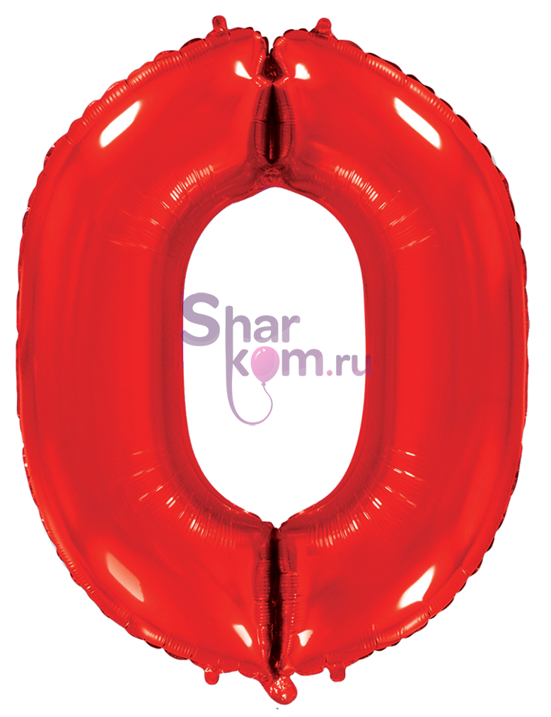 "Цифра 0" красная
