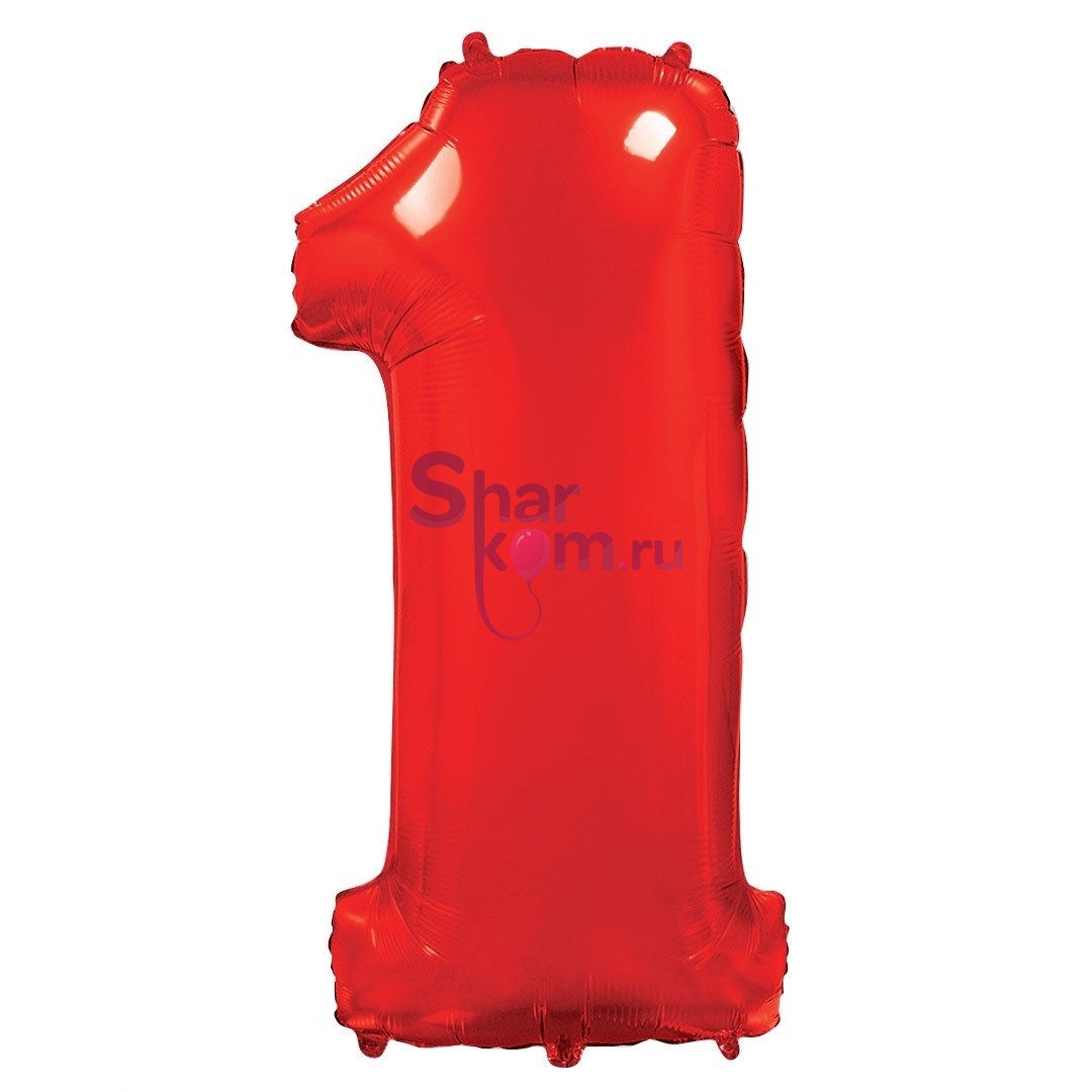 "Цифра 1" красная