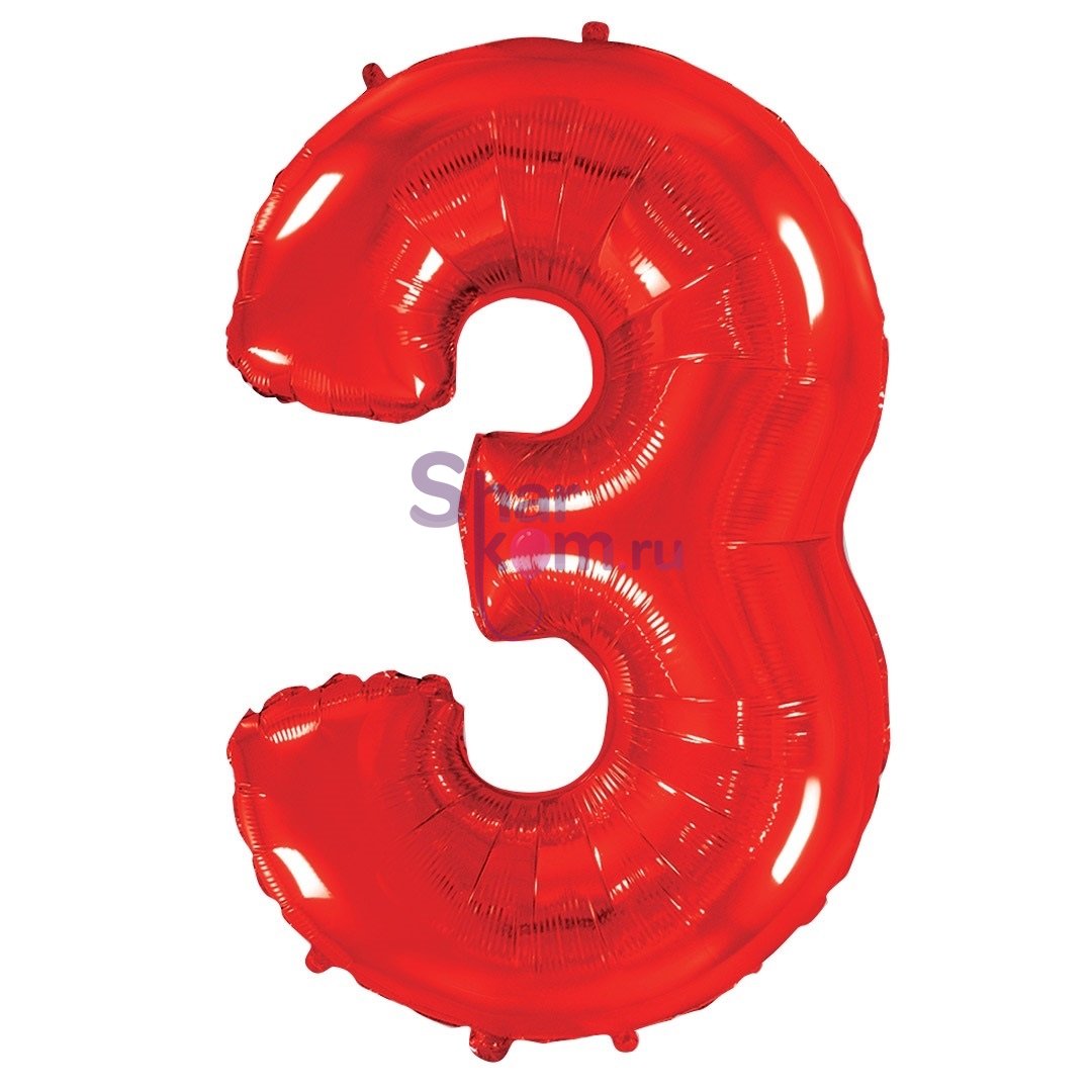 "Цифра 3" красная