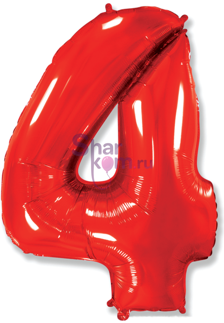 "Цифра 4" красная