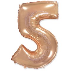 "Цифра 5" розовое золото