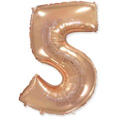 "Цифра 5" розовое золото