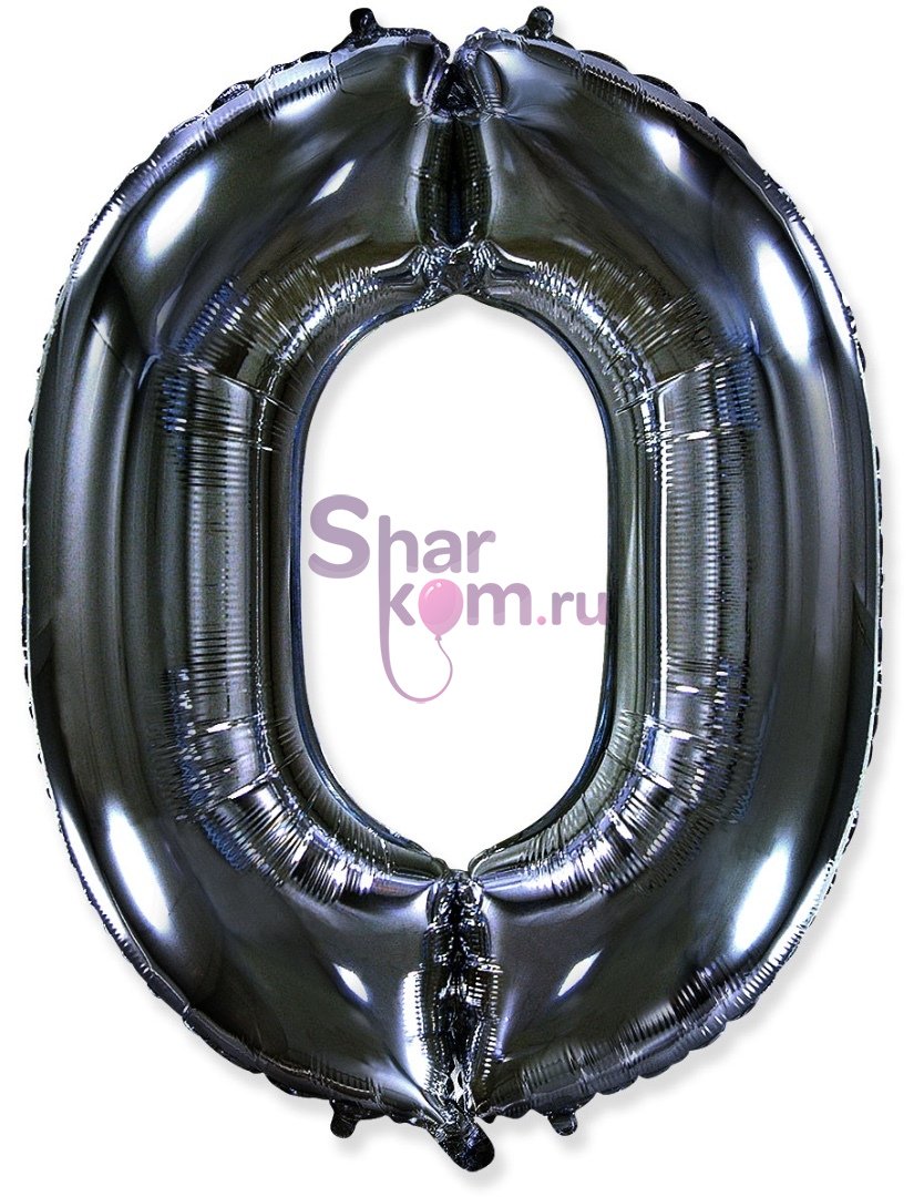 "Цифра 0" черный хром