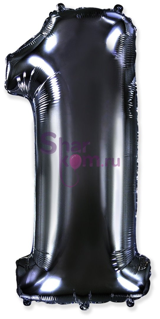 "Цифра 1" черный хром