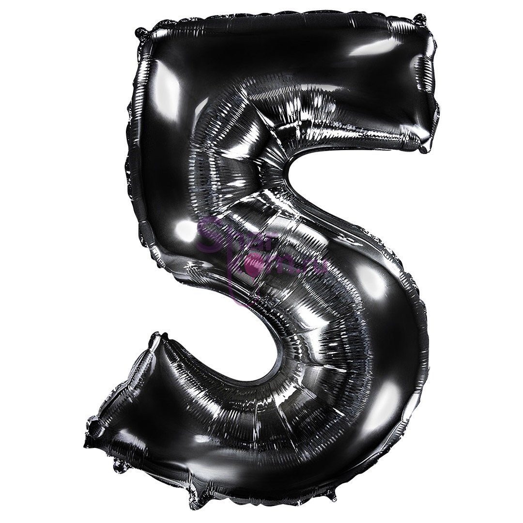 "Цифра 5" черный хром