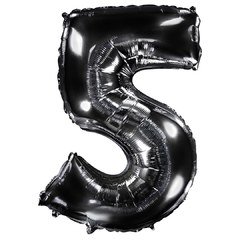 "Цифра 5" черный хром