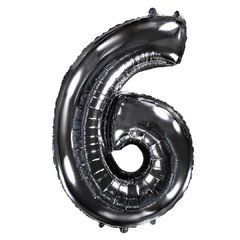 "Цифра 6" черный хром