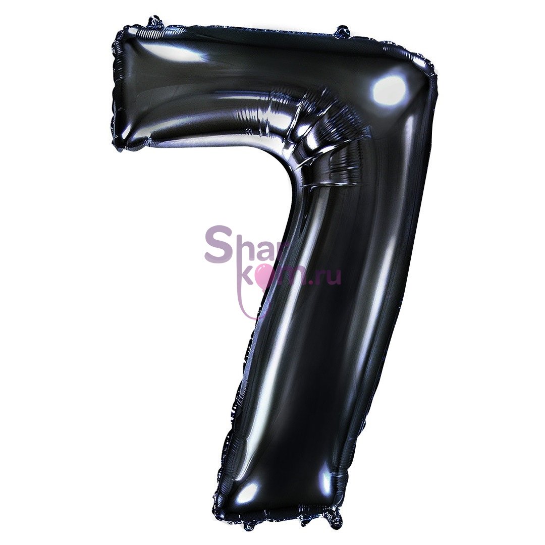 "Цифра 7" черный хром