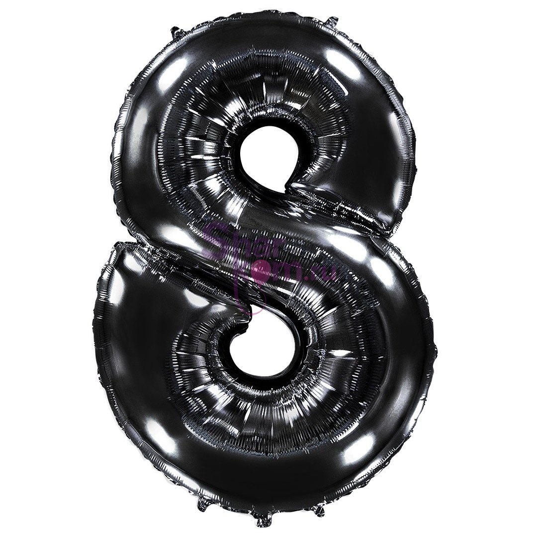 "Цифра 8" черный хром