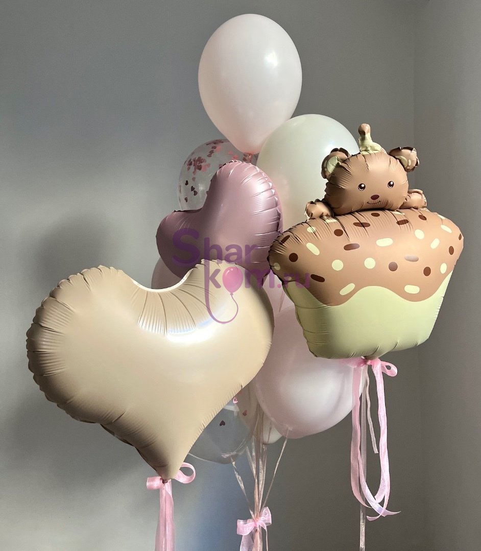 Композиция из шаров "Милый кексик"
