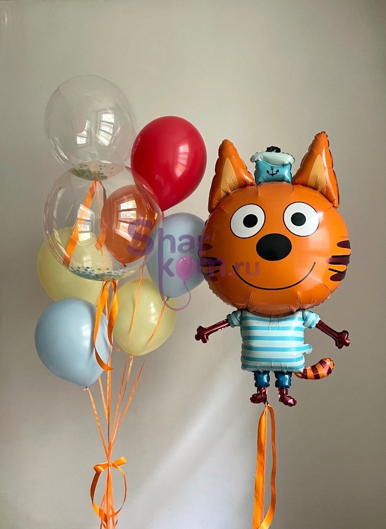 Композиция из шаров "Коржик - морячок"