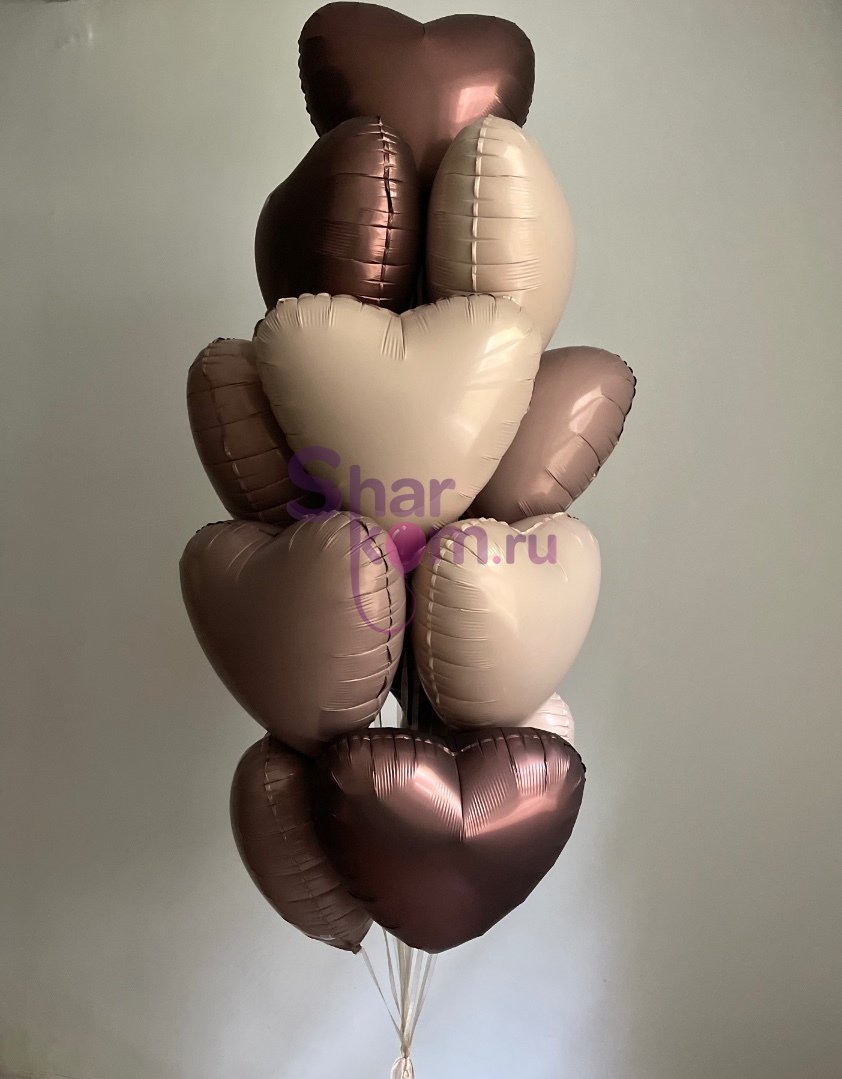 Фонтан из шаров "Трендовые сердца"