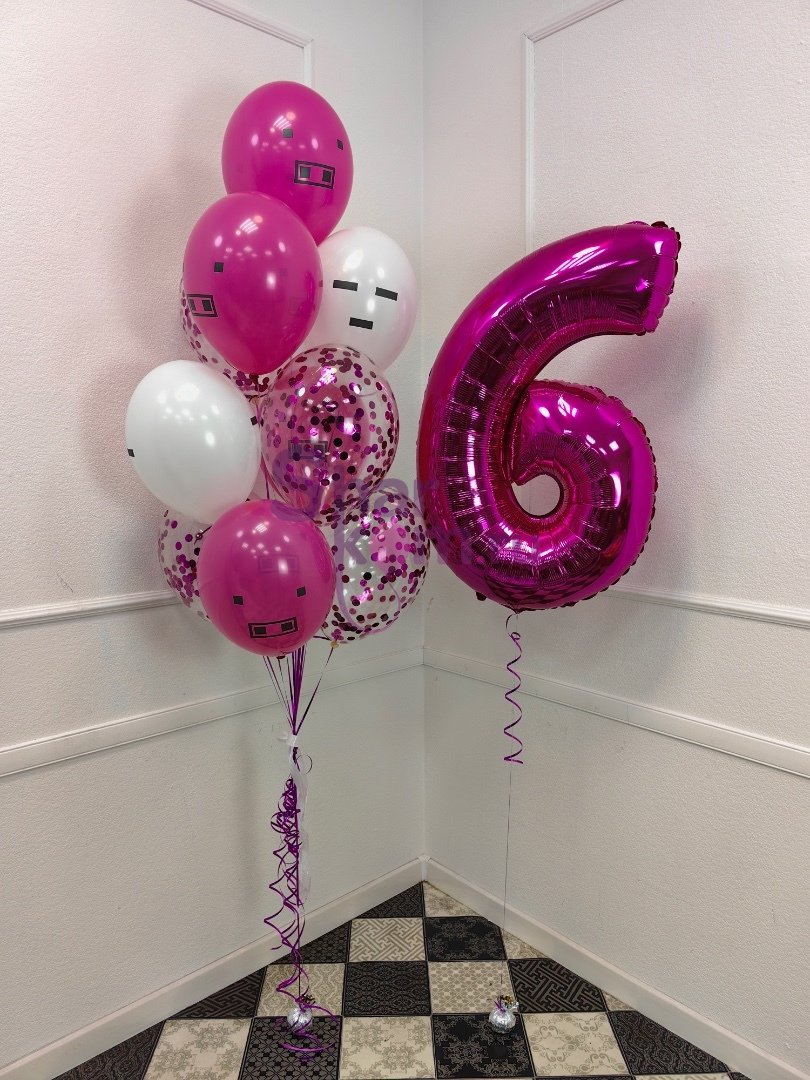 Композиция из шаров "Розовый блеск - 2"