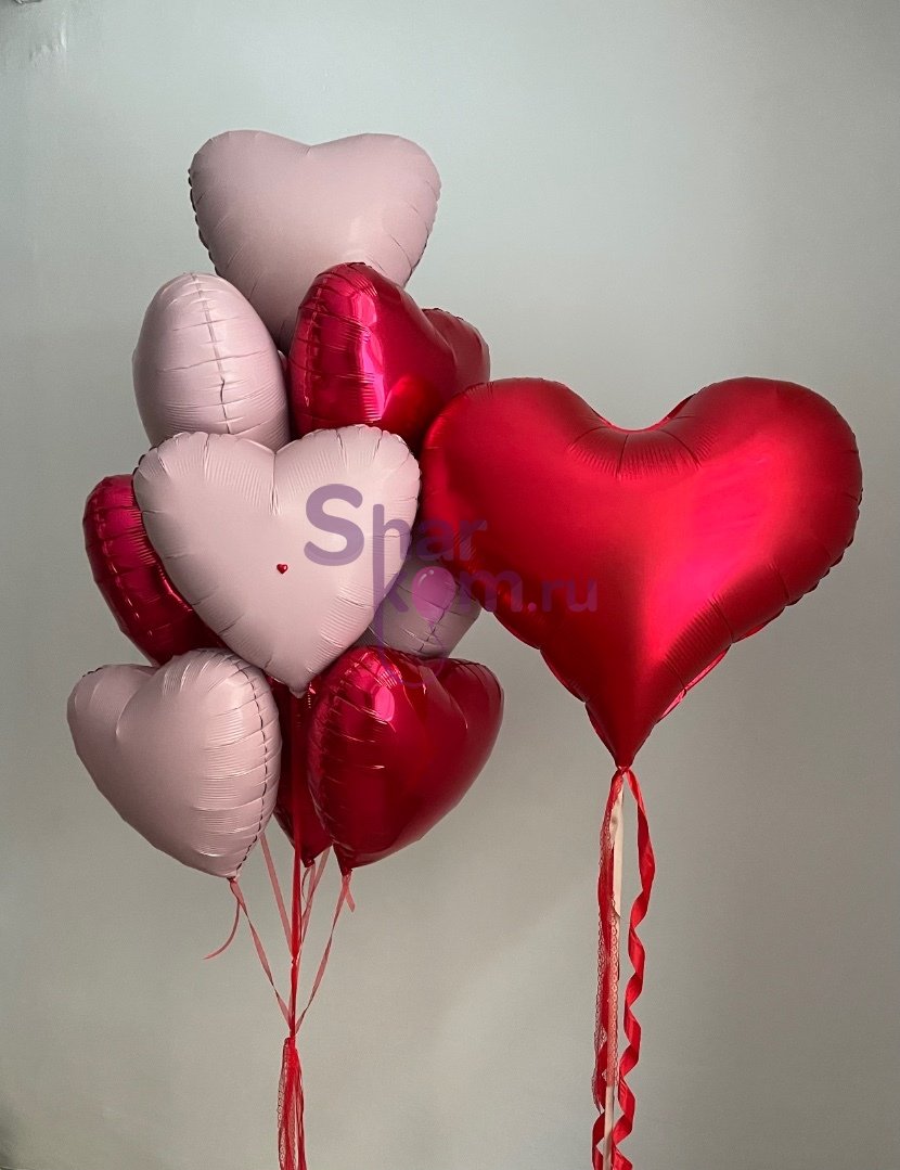 Композиция из шаров "Сердечный день"