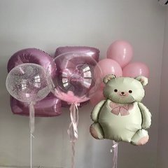 Композиция из шаров "Нежные розовые оттенки"
