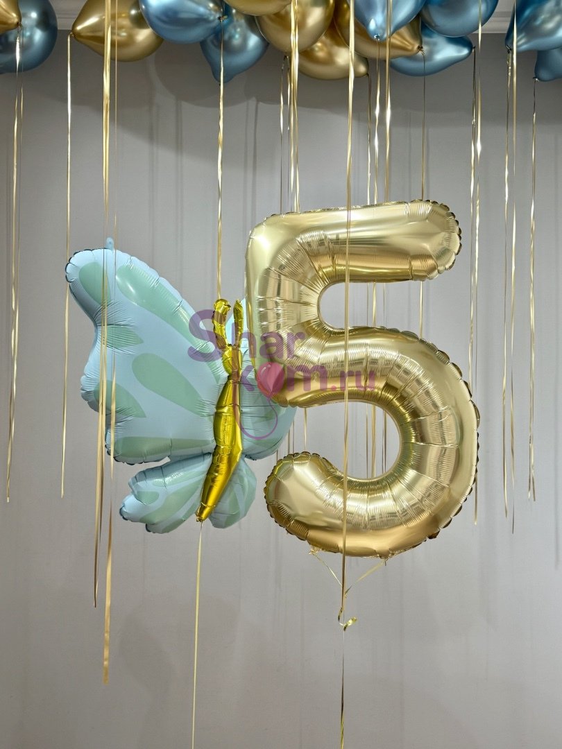 Композиция из шаров "Яркая бабочка"