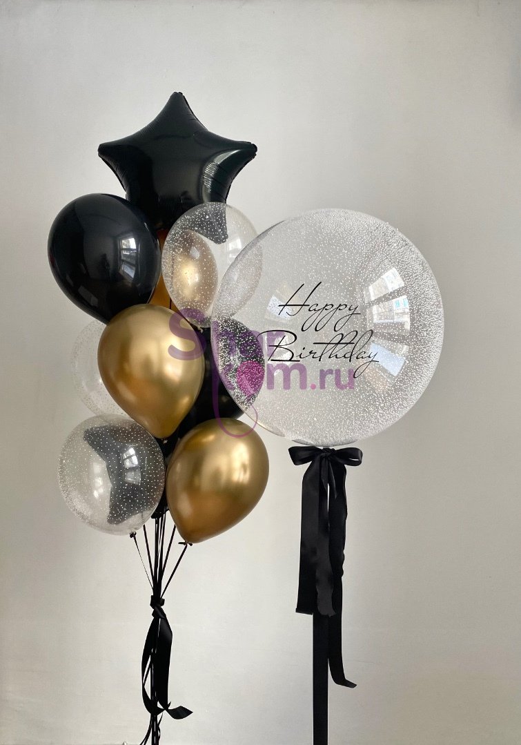 Композиция из шаров «Черная классика»