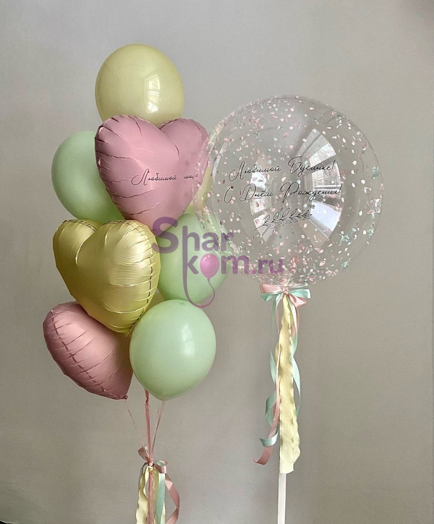 Композиция из шаров «Нежный зефир»