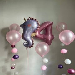 Композиция из шаров «Морской конёк и пузырьки»
