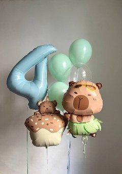 Композиция из шаров «Мятная капибара»