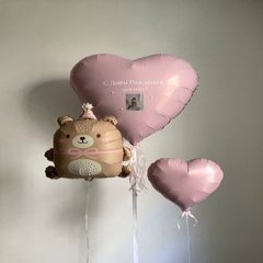 Композиция из шаров «Розовый мишка»
