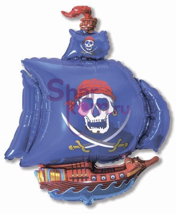 Фигура "Пиратский корабль" синий 104 см
