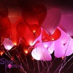 Шар-сердце со светодиодом