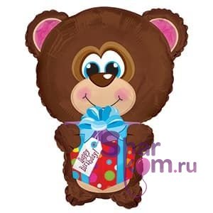 Фигура "Мишка с подарком" 56 см