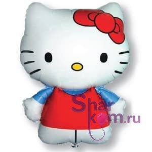 Фигура "Котенок с бантиком" голубой 66 см