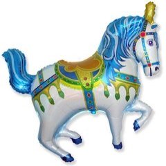 Фигура "Лошадь ярмарочная" синий 99 см