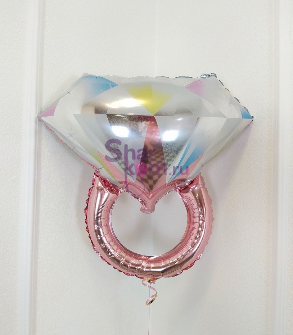 Фигура "Кольцо с бриллиантом" розовое золото 69 см