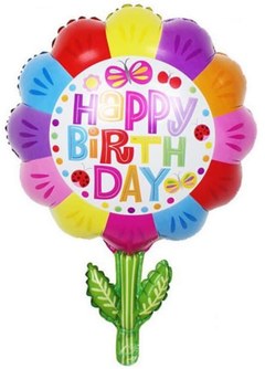 Фигура "Цветок c ДР" ( Цветок Happy Birthday) 66 см