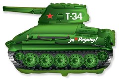 Фигура "Танк Т-34" зеленый 74 см