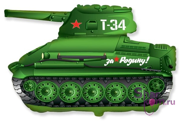 Фигура "Танк Т-34" зеленый 74 см