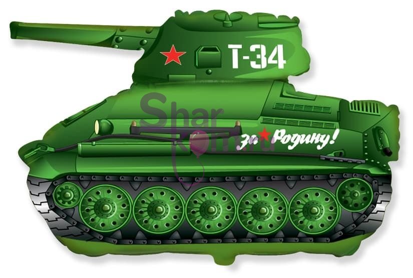 Фигура "Танк Т-34" зеленый 74 см