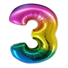 "Цифра 3" Радужный, Градиент