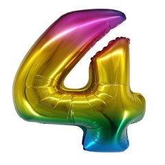 "Цифра 4" Радужный, Градиент